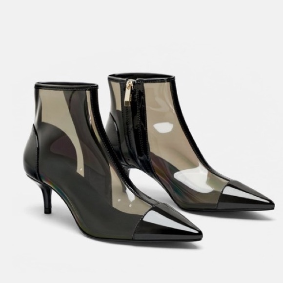 zara vinyl boots